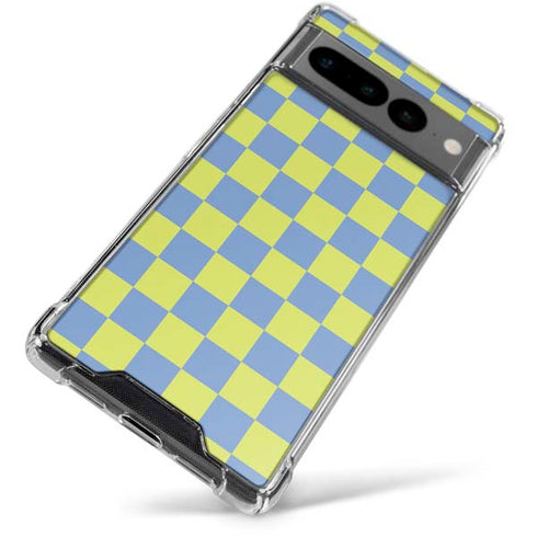 Neon Checkered Google Pixel 7 Pro Clear Case